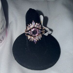 Elegant Purple Gemstone Ring Size 7 Ring Bomb Lymphoma awareness